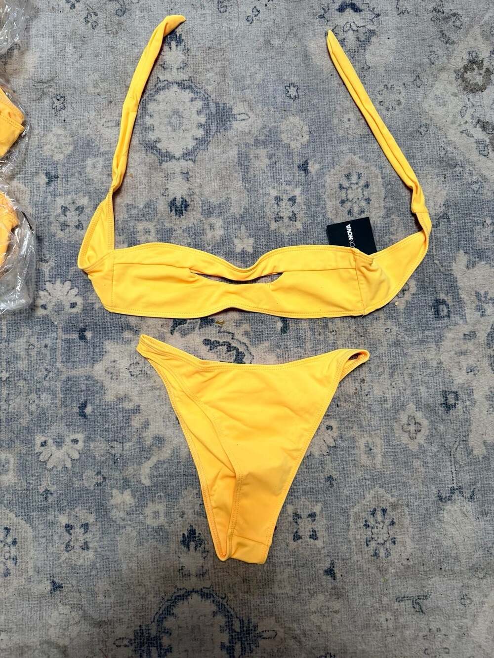 NWT Fashion Nova Yellow Two Piece Bandeau